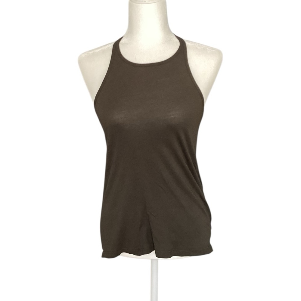 Lululemon Athletica Olive Green Fitted Racerback Sleeveless Tank Top